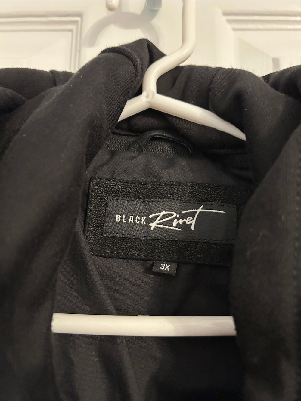 Black Rivet Genuine Suede Black Jacket with Removable Hoodie Lining